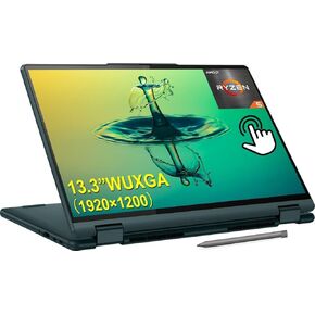 Lenovo Yoga 6 13.3" WUXGA Touchscreen 2-in-1 Laptop, AMD Ryzen 5 7530U Processor, 8GB RAM 512GB SSD, Fingerprint Reader, Backlit Keyboard, Pen, Windows 11 Home, Dark Teal
