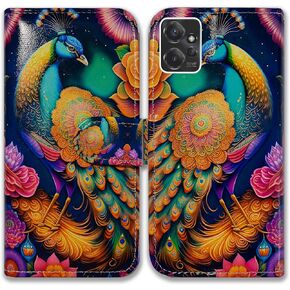 Bcov Moto G Power 5G Case,Cute Brown Cat Leather Flip Phone Case Wallet Cover with Card Slot Holder Kickstand for Motorola Moto G Power 5G 2023