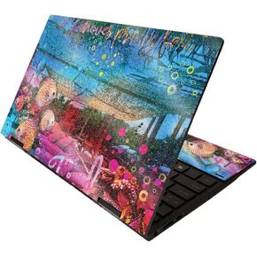 MightySkins Glossy Glitter Skin for HP Envy x360 13" (2020) - Tropical Resort | Protective, Durable High-Gloss Glitter Finish | Easy to Apply, Remove, and Change Styles | Made in The USA