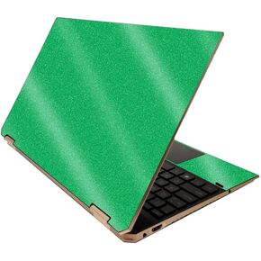 MightySkins Glossy Glitter Skin for HP Spectre x360 15" (2020) - Solid Red | Protective, Durable High-Gloss Glitter Finish | Easy to Apply, Remove, and Change Styles | Made in The USA