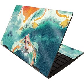 MightySkins Glossy Glitter Skin for HP Envy x360 13" (2020) - Race Flag | Protective, Durable High-Gloss Glitter Finish | Easy to Apply, Remove, and Change Styles | Made in The USA