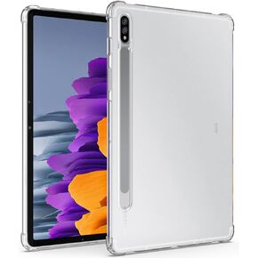 Callyue Case for Samsung Galaxy Tab S8 (2022),Galaxy Tab S7 (2020) Case,Clear Rubber Soft Skin Silicone Side Corner Protective Cover for S8/S7 11 inch Tablet (SM-X700/X706/T870/T875/T876)-Clear