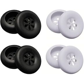4 Pair Earbud Cover Silicone Tips Replacement Ear Gels Buds Pad Instead of Sponge Cushion Full Skin Earpads for 18mm Flat Earphone Headphones 3.5mm Wired Earbuds