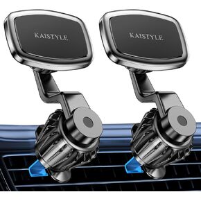 【عبوتان】حامل هاتف مغناطيسي لفتحة تهوية السيارة، 【مشبك مطور، حامل هاتف مغناطيسي لفتحة تهوية السيارة، مغناطيس قوي 】دوران 360 درجة، حامل هاتف بفتحة تهوية مغناطيسية للسيارة يناسب هاتف iPhone Samsung، إلخ. in Kuwait