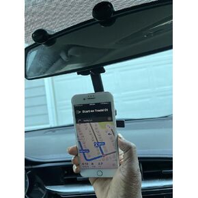 Gratiam 360° Rearview Mirror Phone Holder,Universal Rotatable and Retractable Car Phone Holder, Multifunctional Car Rear View Phone Mount Stand for All Phones and Car