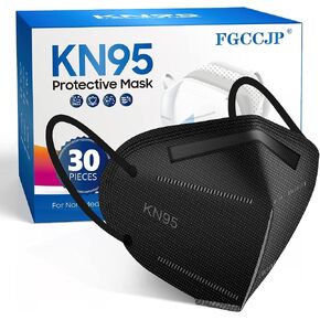 KN95 Face Mask 30pcs Disposable Face Masks Individual Packed Safety 5 Layers Breathable Cup Dust Masks Filtration>95% for Adults Men Women(White) in Saudi Arabia