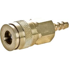 Performance Tool M464 Brass One-Touch Air Hose Fitting for 1/4-Inch ID Hose Barb, Compatible with Milton, Truflate and ARO Type Fittings