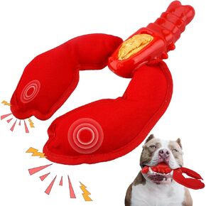 Squeaky Interactive Dog Toys for Aggressive Chewers, Dog Chew Toys to Keep Them Busy, Indestructible Chew Dog Toy, Tough Dog Toys for Small Medium Dogs (Blue)