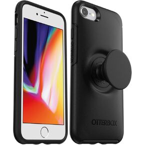 OtterBox + Pop Symmetry Series Case for iPhone SE (2020), iPhone 8, iPhone 7 (NOT Plus) Retail Packaging - Black