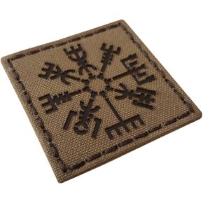 ذئب بني تان IR Vegvisir Viking Norse 2x2 Arid IFF رقعة معنويات تكتيكية in Kuwait