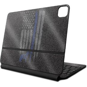 Glossy Glitter Skin Compatible with Apple Magic Keyboard for iPad Pro 13‑inch (M4) 2024 - Thin Blue Line K9-3M Vinyl Protective Decal Cover - Easy to Apply | Crafted in The USA by MightySkins