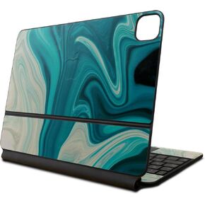 Skin Compatible with Apple Magic Keyboard for iPad Pro 13‑inch (M4) 2024 - Charcoal Lattice - Premium 3M Vinyl Protective Wrap Decal Cover - Easy to Apply | Crafted in The USA by MightySkins