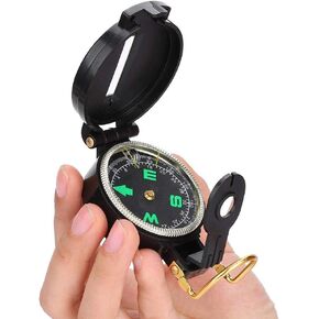 Pocket Compass Watch Mini Flipopen Compass American Military Portable Folding Lens Compass Emergency Survival Tool for Outdoor Navigation Cam Hunting Hiking (2 Pcs)