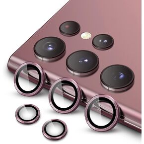 JETech Camera Lens Protector for Samsung Galaxy S22 Ultra 5G 6.8-Inch, 9H Tempered Glass Metal Individual Ring Cover, Easy Installation Tray, HD Clear, 1 Set (Phantom Black)