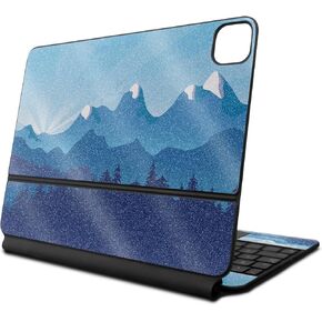 Glossy Glitter Skin Compatible with Apple Magic Keyboard for iPad Pro 13‑inch (M4) 2024 - Blue Mountains - Premium 3M Vinyl Protective Decal Cover - Easy to Apply | Crafted in The USA by MightySkins