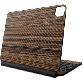 Carbon Fiber Skin Compatible with Apple Magic Keyboard for iPad Pro 13‑inch (M4) 2024 - Dark Zebra Wood - Premium 3M Vinyl Protective Decal Cover - Easy to Apply | Crafted in The USA by MightySkins