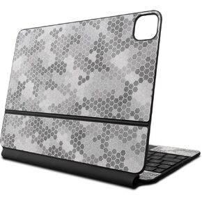 Glossy Glitter Skin Compatible with Apple Magic Keyboard for iPad Pro 13‑inch (M4) 2024 - Camo Hexadots - Premium 3M Vinyl Protective Decal Cover - Easy to Apply | Crafted in The USA by MightySkins