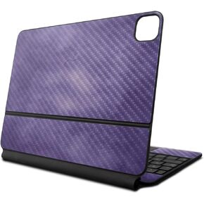 Carbon Fiber Skin Compatible with Apple Magic Keyboard for iPad Pro 13‑inch (M4) 2024 - Purple Airbrush - Premium 3M Vinyl Protective Decal Cover - Easy to Apply | Crafted in The USA by MightySkins