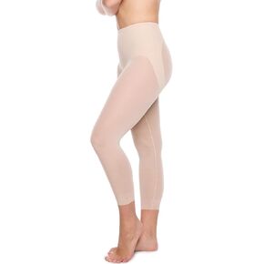 Naomi & Nicole womens Naomi and Nicole Women's Sexy Sheer Capri Pantliner Shapewear Pant Liner Slip, Nude, X-Large US