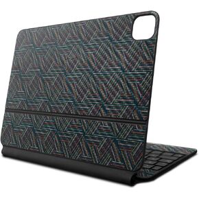 Carbon Fiber Skin Compatible with Apple Magic Keyboard for iPad Pro 13‑inch (M4) 2024 - Triangle Stripes - Premium 3M Vinyl Protective Decal Cover - Easy to Apply | Crafted in The USA by MightySkins