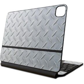 Skin Compatible with Apple Magic Keyboard for iPad Pro 13‑inch (M4) 2024 - Diamond Plate - Premium 3M Vinyl Protective Wrap Decal Cover - Easy to Apply | Crafted in The USA by MightySkins