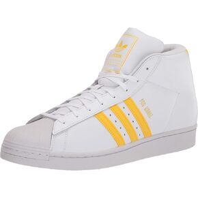 adidas Originals Mens Pro Model Sneaker, Black/White/Gold Foil,13