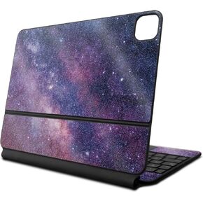 Glossy Glitter Skin Compatible with Apple Magic Keyboard for iPad Pro 13‑inch (M4) 2024 - Violet Stars - Premium 3M Vinyl Protective Decal Cover - Easy to Apply | Crafted in The USA by MightySkins
