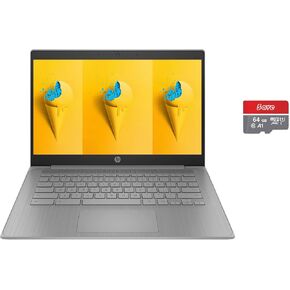 HP HD 14" Chromebook Laptop for Student and Business, Intel Celeron Processor N4120, 4GB RAM 128GB Storage(64GB eMMC + 5ave 64GB Flash Memory), Wi-Fi, Bluetooth, HDMI, Chrome Os, Modern Gray