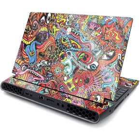 MightySkins Skin for Alienware AREA-51M R2 (2020) - Abstract Black | Protective, Durable, and Unique Vinyl Decal wrap Cover | Easy to Apply, Remove, and Change Styles | Made in The USA