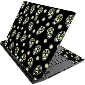 MightySkins Skin for Alienware M15 R3 (2020) & M15 R4 (2021) - Nighttime Skulls | Protective Viny wrap | Easy to Apply and Change Style | Made in The USA
