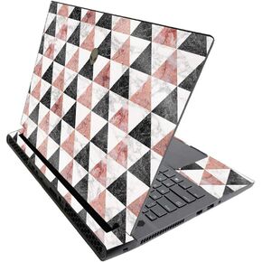 MightySkins Glossy Glitter Skin for Alienware M17 R3 (2020) & M17 R4 (2021) - Marble Pyramids | Durable High-Gloss Glitter Finish | Easy to Apply and Change Style | Made in The USA