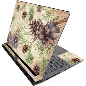 MightySkins Glossy Glitter Skin for Alienware M17 R3 (2020) & M17 R4 (2021) - Pine Collage | Durable High-Gloss Glitter Finish | Easy to Apply and Change Style | Made in The USA