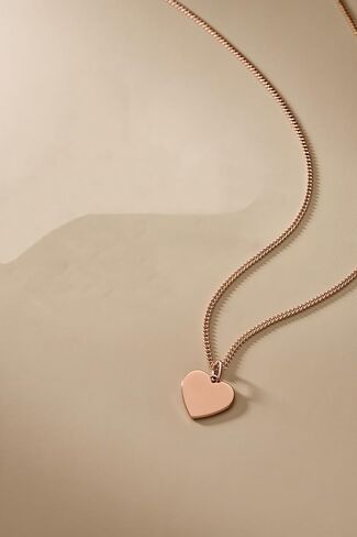 Fossil Women's Plated Stainless Steel Engravable Personalized Gift Pendant Chain Necklace for Women in Kuwait
