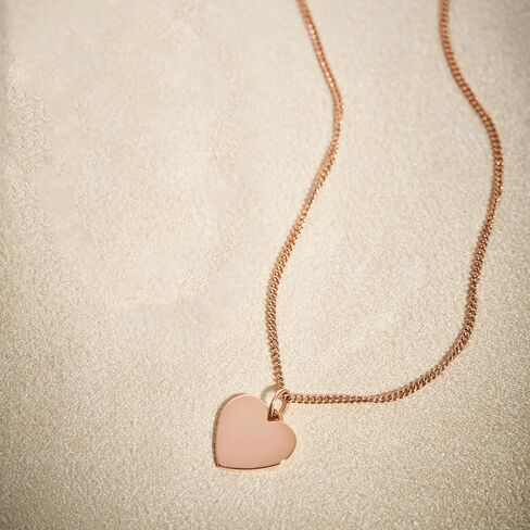 Fossil Women's Plated Stainless Steel Engravable Personalized Gift Pendant Chain Necklace for Women in Kuwait