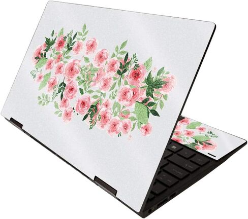 MightySkins Glossy Glitter Skin for HP Envy x360 13" (2020) - Bouquet | Protective, Durable High-Gloss Glitter Finish | Easy to Apply, Remove, and Change Styles | Made in The USA in Saudi Arabia