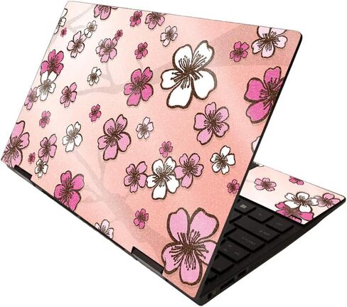 MightySkins Glossy Glitter Skin for HP Envy x360 13" (2020) - Bouquet | Protective, Durable High-Gloss Glitter Finish | Easy to Apply, Remove, and Change Styles | Made in The USA in Saudi Arabia