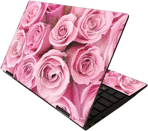MightySkins Glossy Glitter Skin for HP Envy x360 13" (2020) - Bouquet | Protective, Durable High-Gloss Glitter Finish | Easy to Apply, Remove, and Change Styles | Made in The USA in Saudi Arabia