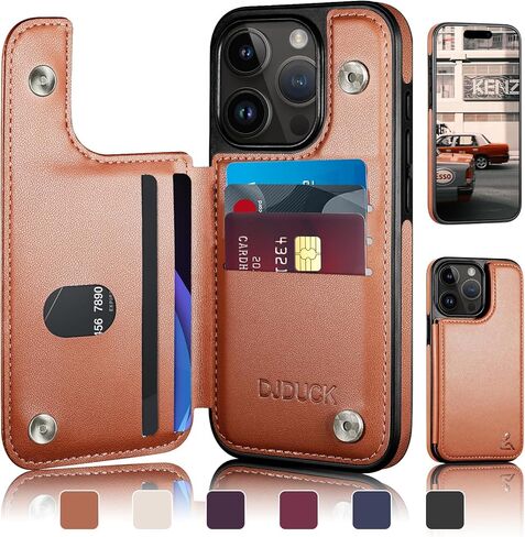 حافظة هاتف بمحفظة لهاتف iPhone 13 Pro Max مقاس 6.7 بوصات مع حامل بطاقة [حماية جلدية تحجب RFID] [حافظات بسحاب بمشبك مغناطيسي خلفي] غطاء مقاوم للصدمات للنساء والرجال لهاتف Apple 13 ProMax النبيذ الأحمر in Kuwait