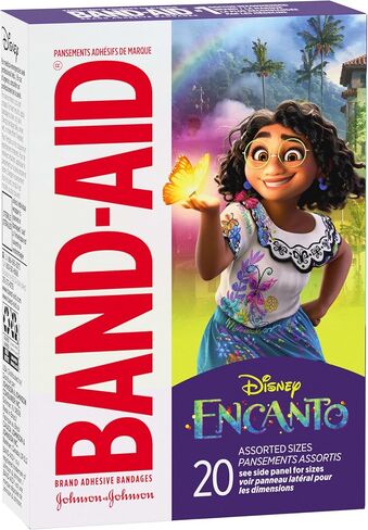 Band-Aid Brand Adhesive Bandages for Minor Cuts and Scrapes, Featuring Disney Frozen Characters, Assorted Sizes, 20 Count (Pack of 6) in Kuwait