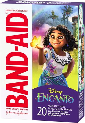 Band-Aid Brand Adhesive Bandages for Minor Cuts and Scrapes, Featuring Disney Frozen Characters, Assorted Sizes, 20 Count (Pack of 6) in Kuwait