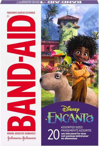 Band-Aid Brand Adhesive Bandages for Minor Cuts and Scrapes, Featuring Disney Frozen Characters, Assorted Sizes, 20 Count (Pack of 6) in Kuwait