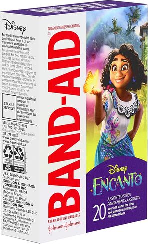 Band-Aid Brand Adhesive Bandages for Minor Cuts and Scrapes, Featuring Disney Frozen Characters, Assorted Sizes, 20 Count (Pack of 6) in Kuwait
