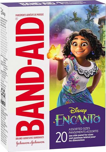 Band-Aid Brand Adhesive Bandages for Minor Cuts and Scrapes, Featuring Disney Frozen Characters, Assorted Sizes, 20 Count (Pack of 6) in Kuwait