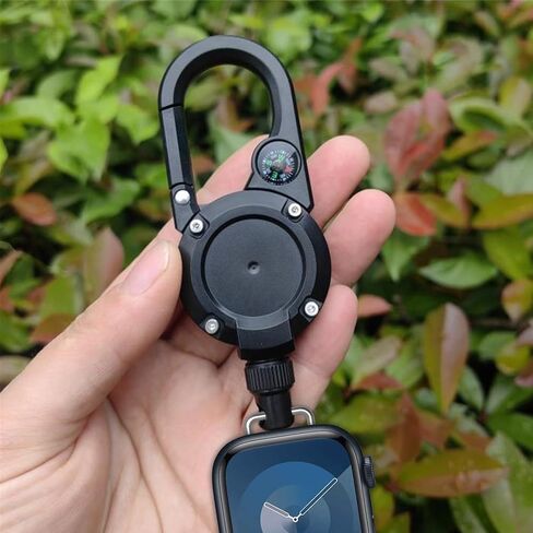 حامل شارة بمشبك قابل للسحب متوافق مع سوار ساعة Apple 38 مم 40 مم 41 مم 42 مم 44 مم 45 مم 49 مم، حامل اسم بطاقة الهوية وبكرات شارة سلسلة المفاتيح لسلسلة iWatch 9 8 7 6 5 4 3 2 1 SE Ultra in Kuwait