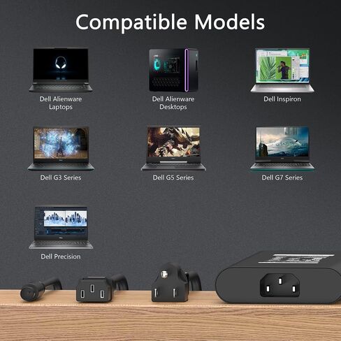 شاحن كمبيوتر محمول USB C نحيف 65 وات جديد لأجهزة Dell Latitude 5520 5420 5320 7420 7410 5290 Chromebook 3100 5190 2in1 XPS 13 9350 9380 9360 DA65NM190 LA65NM190 شحن سريع محول طاقة للكمبيوتر المحمول للسفر من النوع C in Kuwait