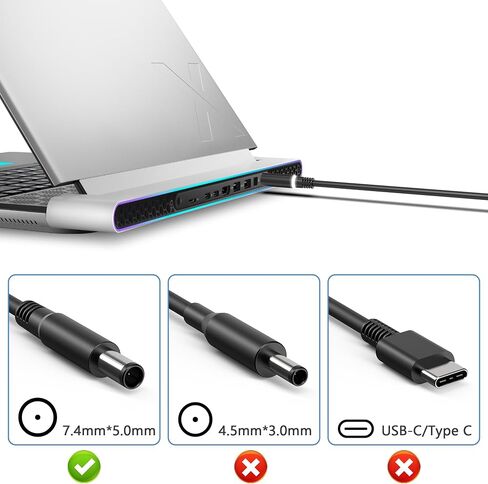 شاحن كمبيوتر محمول USB C نحيف 65 وات جديد لأجهزة Dell Latitude 5520 5420 5320 7420 7410 5290 Chromebook 3100 5190 2in1 XPS 13 9350 9380 9360 DA65NM190 LA65NM190 شحن سريع محول طاقة للكمبيوتر المحمول للسفر من النوع C in Kuwait