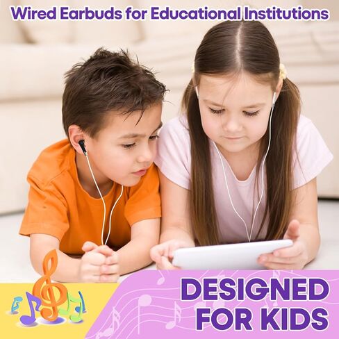 Classroom Earbuds Bulk 50 Pack for Kids School Children Student Boys Girls Toddler Teen and Adult(Mixed Colors) in Saudi Arabia