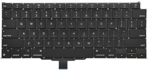 لوحة مفاتيح جديدة مع إضاءة خلفية + مسامير لوحة المفاتيح بديل تخطيط الولايات المتحدة الأمريكية لجهاز MacBook Air 13.3 بوصة A2337 أواخر 2020 سنة in Kuwait