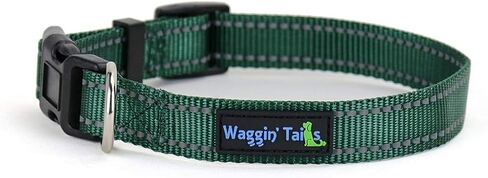 Classic Reflective Dog Collar (Small, Hunter Green) in Kuwait