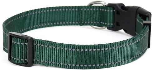 Classic Reflective Dog Collar (Small, Hunter Green) in Kuwait